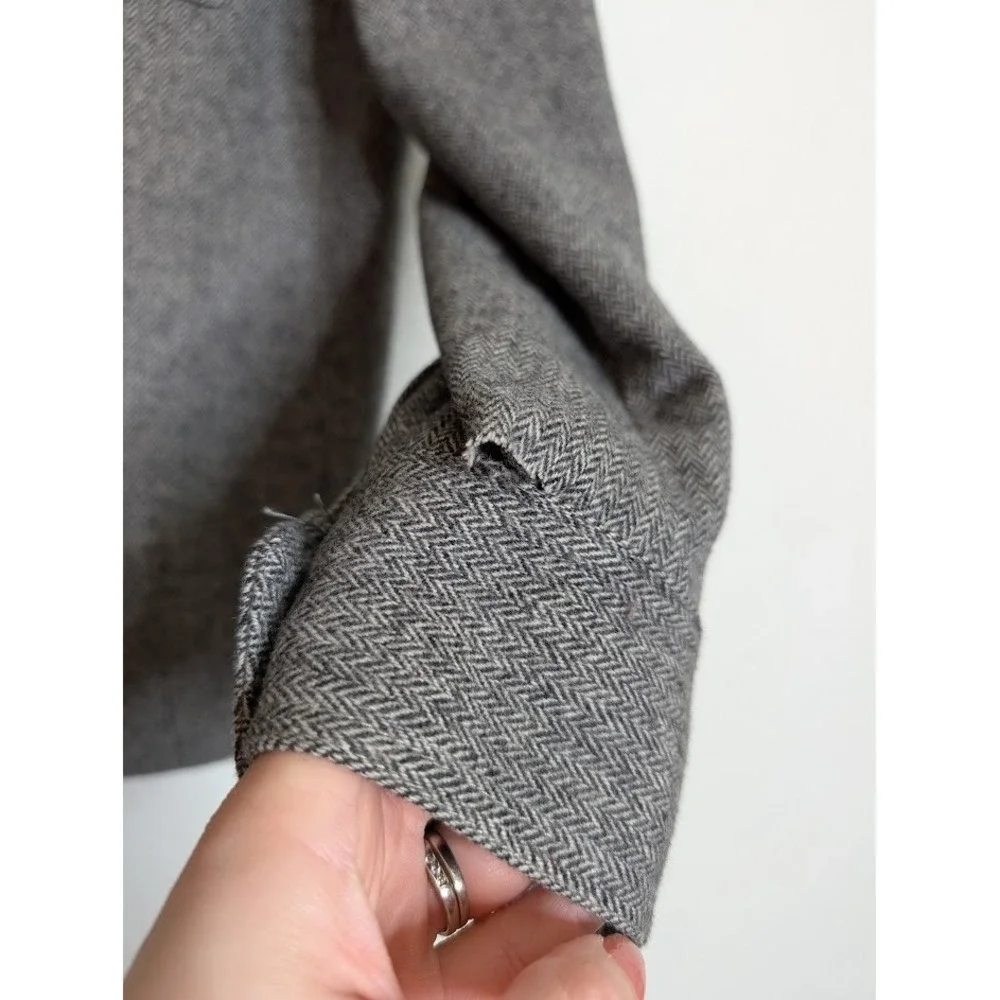 J Crew Blazer Jacket Pockets Gray Womens 61220 Wool Blend Classic Career Work‎